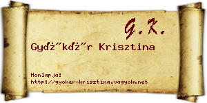 Gyökér Krisztina névjegykártya